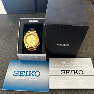 Seiko 5 All Gold Automatic Watch